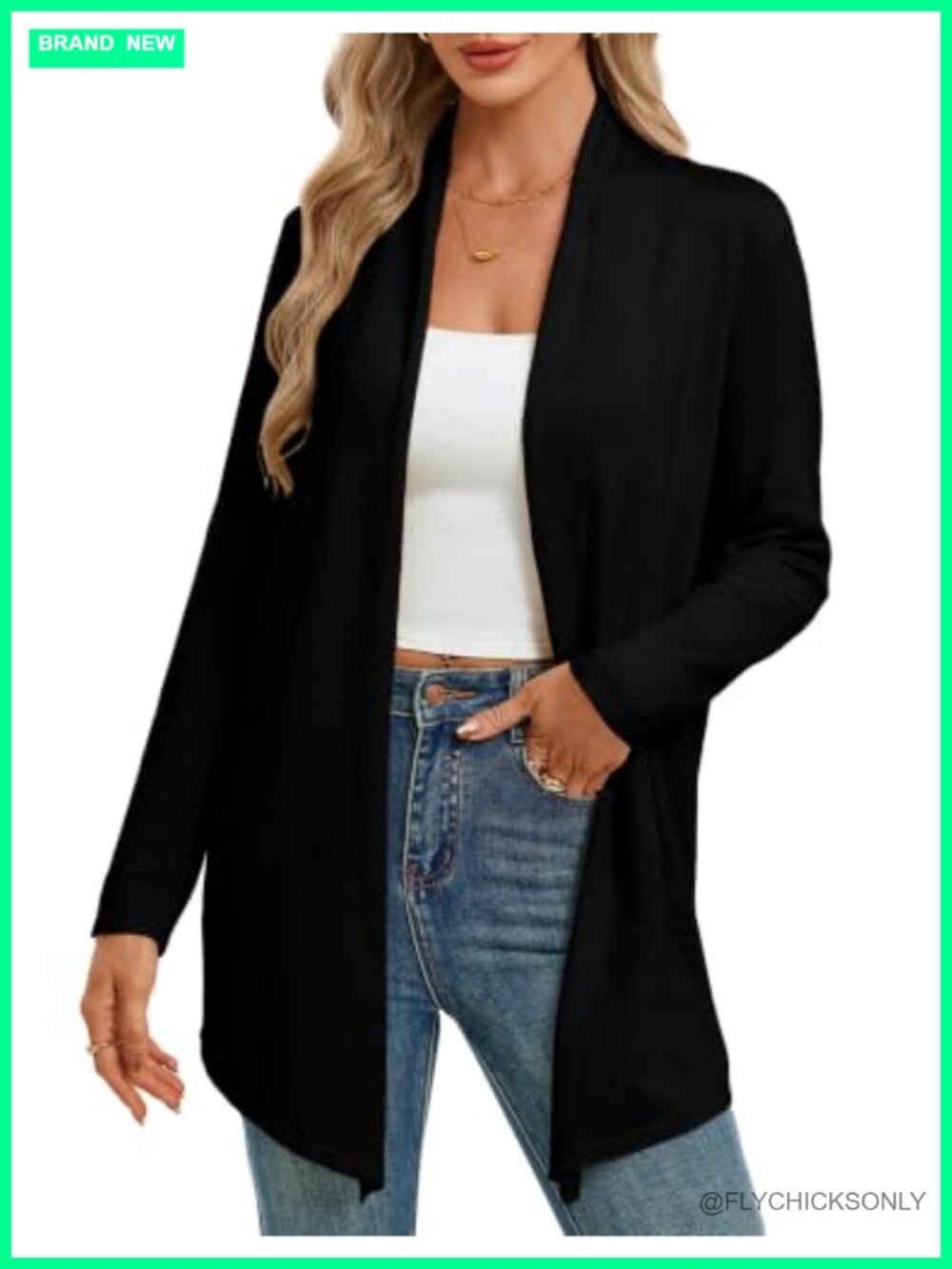 Lightweight Open Front Long Cardigan Shawl Collar Irregular Hem